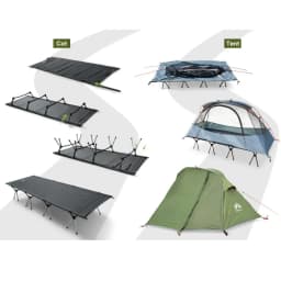 Night Cat 1 Person Elevated Camping Cot Tent 4 Modes Convertible Off-Ground Tent Waterproof Outdoor Mesh Inner Tent Camping Hiking Cot Tent Combo with Vestibule