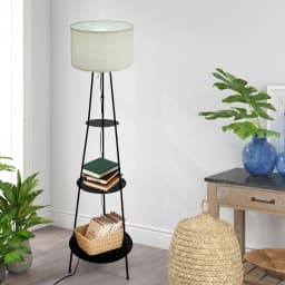 Floor Lamp, Floor Lamp with Shelves, Floor Lamp with 3-Tier Shelves