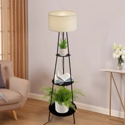 Floor Lamp, Floor Lamp with Shelves, Floor Lamp with 3-Tier Shelves