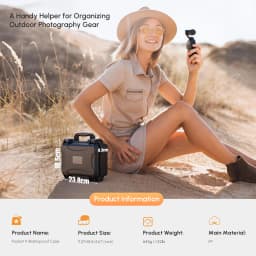 STARTRC Osmo Pocket 4 Hard Case, Double-Walled Waterproof Bag for DJI Pocket 4 Creative Combo Accessories, Multifunctional Storage Bag with Large Capacity