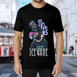 Retro 90s Ice Cube LA West Coast Rapper Graphic Shirt Men Women Y2K Vintage Style Casual Cotton Top