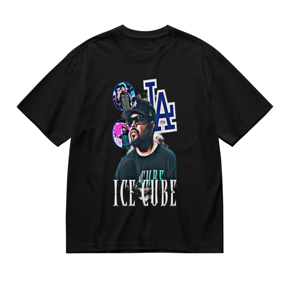 Retro 90s Ice Cube LA West Coast Rapper Graphic Shirt Men Women Y2K Vintage Style Casual Cotton Top