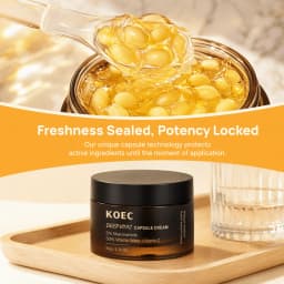 Deep Vitamin C Golden Capsule Face Moisturizer, Helps Smooth Fine-line Appearance, Revitalizes Skin Radiance, Enhances Dull-Looking Skin, Delivers Deep Moisture, Improves Uneven Skin Texture, Korean Daily Skin Care, 1.94 Oz