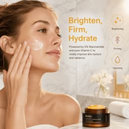 Deep Vitamin C Golden Capsule Face Moisturizer, Helps Smooth Fine-line Appearance, Revitalizes Skin Radiance, Enhances Dull-Looking Skin, Delivers Deep Moisture, Improves Uneven Skin Texture, Korean Daily Skin Care, 1.94 Oz