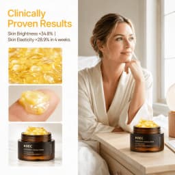 Deep Vitamin C Golden Capsule Face Moisturizer, Helps Smooth Fine-line Appearance, Revitalizes Skin Radiance, Enhances Dull-Looking Skin, Delivers Deep Moisture, Improves Uneven Skin Texture, Korean Daily Skin Care, 1.94 Oz