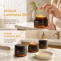 Deep Vitamin C Golden Capsule Face Moisturizer, Helps Smooth Fine-line Appearance, Revitalizes Skin Radiance, Enhances Dull-Looking Skin, Delivers Deep Moisture, Improves Uneven Skin Texture, Korean Daily Skin Care, 1.94 Oz