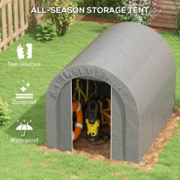 6 x 8ft Outdoor Storage Shed, Waterproof Heavy Duty Portable Shed