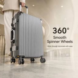 20 Inch Carry On Suitcase Airline Approved Hard Shell Luggage PC Aluminum Frame Spinner Wheels Built In Cup Holder Lightweight TSA Friendly Rolling Suitcase For Business Travel Women Men Carry On Bag