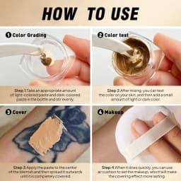 4PCS/SET Full Covery Cream Concealer Kit,Portable,Blendable Color Formula,Even Coating Capacity,Support Free Color Deployment,Multifunctional Concealing Cosmetic Set For Daily Facial And Body Makeup Needs