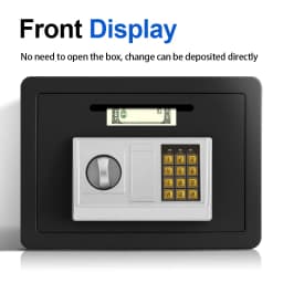 Home Safe Deposit Box Secure Storage for Cash, Jewelry & USD Documents Anti-Theft Piggy Bank & Home Security Safe for Valuables & Important Papers – Reliable Personal Safe to Protect Your Valuables Digital Lock Safe Decor Electronic Wall Ornaments Fa