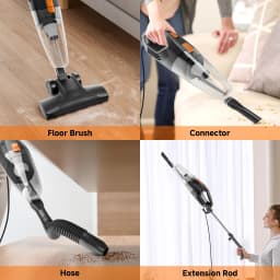 Honki 450W Powerful Wired Vacuum Cleaner Dry Deep‑Cleaning Multi‑function Nozzle Bagless Vacuum for Household Floors Pet Hair