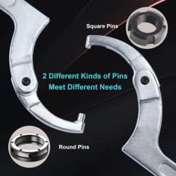1 Set 4Pcs Adjustable Pin Spanner Wrench Tool Set 3/4 To 6-7/10 C Pin Spanner Hook Wrench for Pipes Heating Vehicles Mechanical Equipment