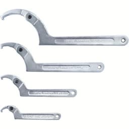 1 Set 4Pcs Adjustable Pin Spanner Wrench Tool Set 3/4 To 6-7/10 C Pin Spanner Hook Wrench for Pipes Heating Vehicles Mechanical Equipment