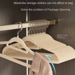 50-Pack Flocked Coat Hangers, Non-Slip And Mark-Free, Thickened Trouser Hangers, Suitable For Home Use, Wardrobe Organization, And General Coat Hanger Needs.