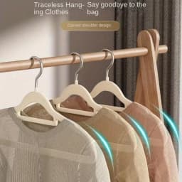 50-Pack Flocked Coat Hangers, Non-Slip And Mark-Free, Thickened Trouser Hangers, Suitable For Home Use, Wardrobe Organization, And General Coat Hanger Needs.