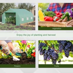12' X 10' X 7' Large Walk-In Greenhouse for Plant Gardening, Green