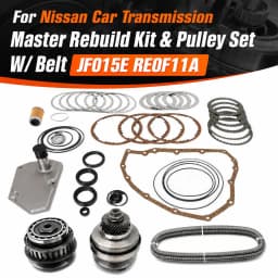 JF015E RE0F11A Transmission Master Rebuild Kit and Pulley Set with Belt for Nissan Vehicles.