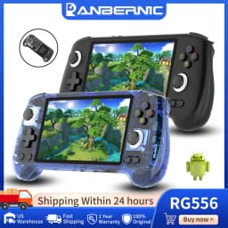 Anbernic RG556 Handheld Games Console 5.48'' AMOLED 1080*1920 Screen Android 5500mAh Hall Joystick Hall Trigger Portable Video Games Player Supports 1080p Display Port Output,AI Assistant,Streaming
