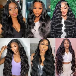 26 46 Inch 200% Density 13x4 13x6 HD Transparent Lace Frontal Wig Body Wave Human Hair Brazilian Pre Plucked 7x6 360 Full Lace Closure Wigs For Women