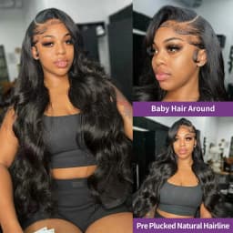 26 46 Inch 200% Density 13x4 13x6 HD Transparent Lace Frontal Wig Body Wave Human Hair Brazilian Pre Plucked 7x6 360 Full Lace Closure Wigs For Women