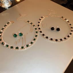 Women Trendy Rhinestone Decorated Jewelry Set Necklace Earring Kit Elegant Fashion Accessory For Daily Party Wedding