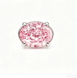 Oval Cut Pink Loose Gemstone, Brilliant Faceted Oval Shaped Pink Gem Stone, Sparkling Polished Loose Stone for Ring Pendant Earrings Jewelry Making DIY Craft Gemstone Collection Gift
