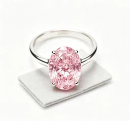 Oval Cut Pink Loose Gemstone, Brilliant Faceted Oval Shaped Pink Gem Stone, Sparkling Polished Loose Stone for Ring Pendant Earrings Jewelry Making DIY Craft Gemstone Collection Gift