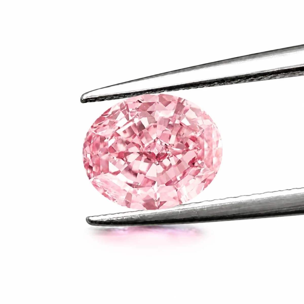 Oval Cut Pink Loose Gemstone, Brilliant Faceted Oval Shaped Pink Gem Stone, Sparkling Polished Loose Stone for Ring Pendant Earrings Jewelry Making DIY Craft Gemstone Collection Gift