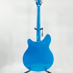 Blue Silver Sparkle Electric Guitar, Semi-Hollow, Stainless Steel Round-Head Frets, HH Pickups, Rosewood Fingerboard, 24 Frets, Free Shipping