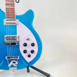 Blue Silver Sparkle Electric Guitar, Semi-Hollow, Stainless Steel Round-Head Frets, HH Pickups, Rosewood Fingerboard, 24 Frets, Free Shipping