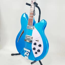 Blue Silver Sparkle Electric Guitar, Semi-Hollow, Stainless Steel Round-Head Frets, HH Pickups, Rosewood Fingerboard, 24 Frets, Free Shipping