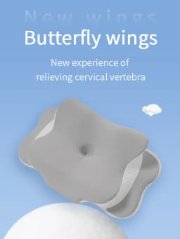 Ergonomic Butterfly-Shaped Sleep Pillow with Eco-Friendly Fabric High-Elastic Memory Foam Filling Comfortable Sleep Affordable Price