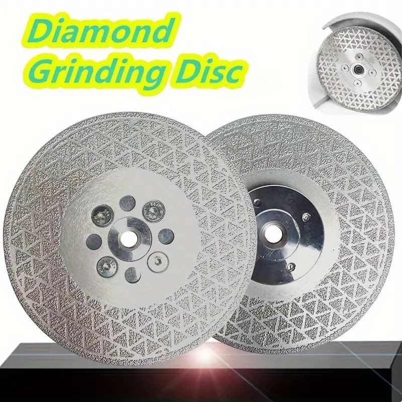 1Set M14 Double Sided Vacuum Brazed Diamond Grinding Disc for Marble Concrete Ceramic Tiles