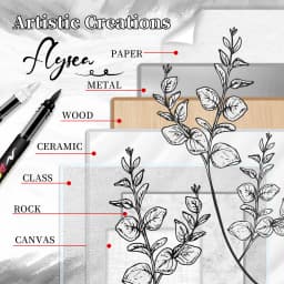 8pcs Black and White Acrylic Paint Markers Set, Large Ink Capacity, Acrylic Markers for Illustration Sketching, Wood, Glass, Fab
