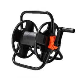 Rugged Garden Hose Reel with Collapsible Handle, Tool-Free Installation, Compact Design Saves Space, Compatible with Standard Faucets, Suitable for Yard or Garage Cleaning