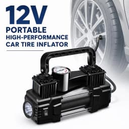 Heavy-Duty Portable High-Performance Car Tire Inflator, Electric Pump, Air Compressor, Tire Inflator – 12V