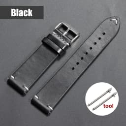 18mm 20mm 22mm Vintage Oil Wax Leather Watchband 19mm 21mm 24mm Universal Stitching Cowhide Strap for Seiko for Omega Watch Band
