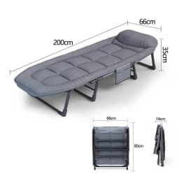 Cot For Adults,Folding Camping Bed With 6Level Adjustable Backrest,Heavy Duty Reclining Sleeping Cot With Mattress And Pillow,O