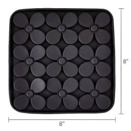 Silicone Shamrock Snuffle Mat, Black, 8" x 8" Strong suction cups keep the mat securely in place.