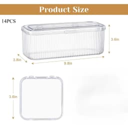 Transparent Acrylic Crystal Jewelry Box & Organizer - 1 Pack Lightweight Covered Storage for Dresser Organization, 12 Portable Anti-Tarnish Compartments for Earrings, Rings, Necklaces, Acrylic Crystal Jewelry Boxes & Organizers, Organize Jewelry