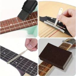 1Set Guitar Repair Maintenance Tool Kit for Acoustic Electric Ukulele Bass Banjo Guitar Parts Guitar Tuner Guitar Accessories
