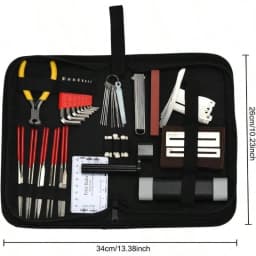 1Set Guitar Repair Maintenance Tool Kit for Acoustic Electric Ukulele Bass Banjo Guitar Parts Guitar Tuner Guitar Accessories