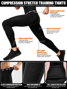 Men's 4 Piece Workout Set, T-Shirt Shorts Leggings Hoodie, Lightweight Quick Dry Breathable Gym Set, Ships from US
