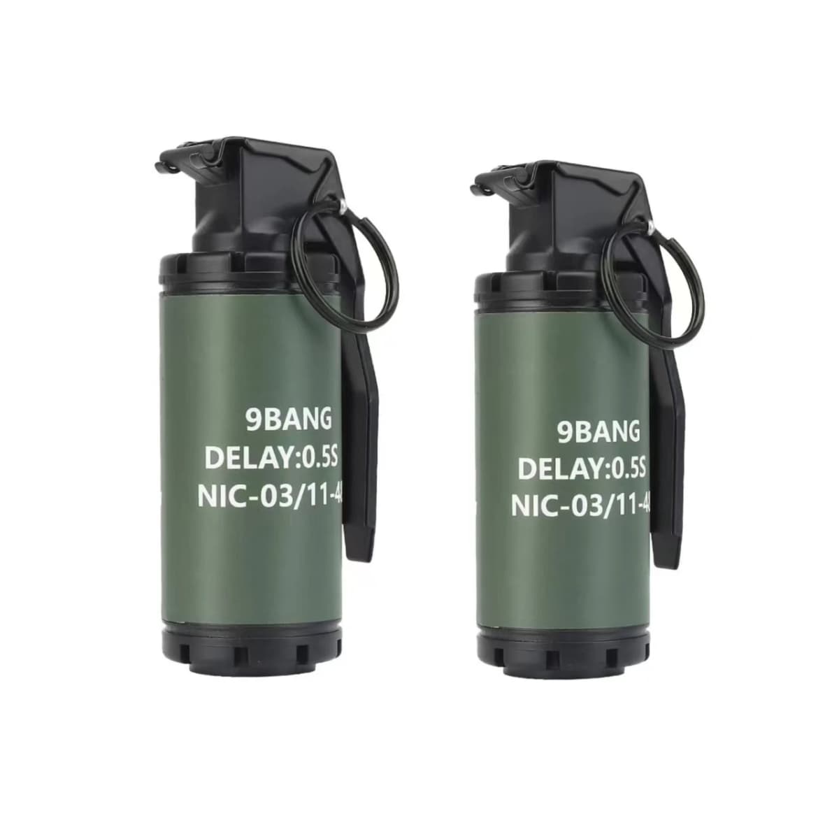 2PC CS Hand Grenades Toys Model Toy Spring Powered Impact for Battle Games Tactcial Airsoft Paintball
