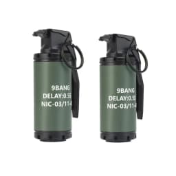 2PC CS Hand Grenades Toys Model Toy Spring Powered Impact for Battle Games Tactcial Airsoft Paintball