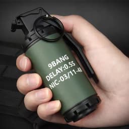 2PC CS Hand Grenades Toys Model Toy Spring Powered Impact for Battle Games Tactcial Airsoft Paintball