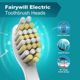 Fairywill Electric Toothbrushes Replacement Heads Electric Toothbrush Heads Sets for FW-507 FW-508 FW-917 Head Toothbrush