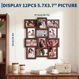 12pcs/set Collage Picture Frame Wall Decor Set 4x6 Inch Home Living Room Wall Hanging Photo Frames Multi-Photo Display