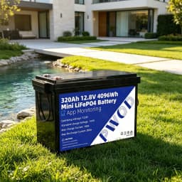 US Stock 12V 320Ah Grade A LiFePO4 Battery Pack APP Control 8000+ Deep Cycles Built-in 4S 200A Smart BMS 12.8V Rechargeable Lithium Iron Phosphate Battery for RV Solar Home Energy Storage Golf Cart Battery