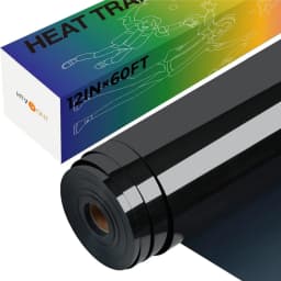 HTVRONT Heat Transfer Vinyl White Iron on Vinyl, 12 X 60FT White HTV Roll for T Shirts, Easy to Cut & Weed for Heat Transfer Design